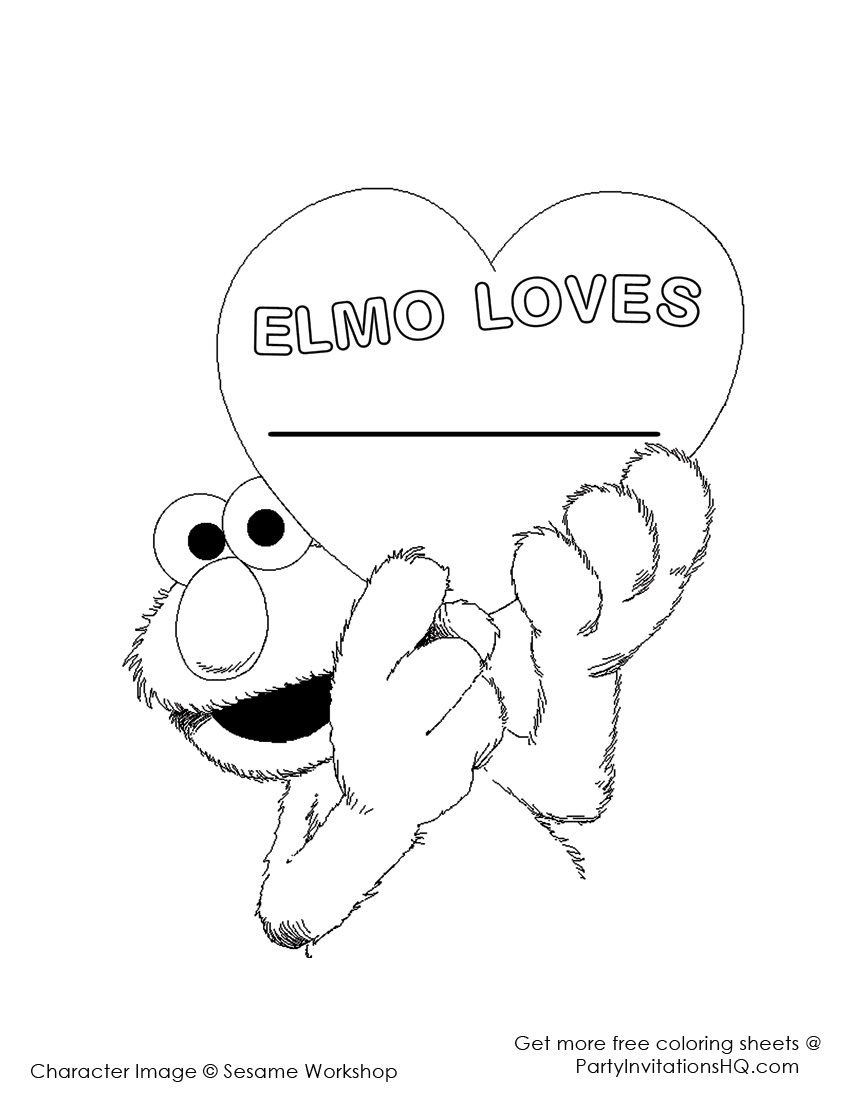850x1100 Baby Elmo Coloring Pages Sesame Street Birthday Party