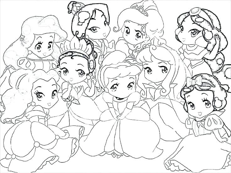 736x552 Baby Disney Princess Printable Coloring Pages Printable Coloring