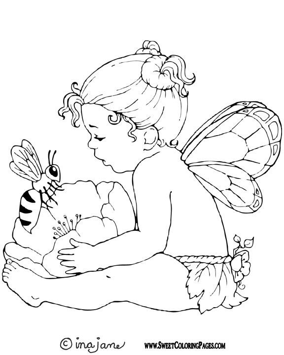 576x720 Adult Fairy Coloring Pages Babies Fairies Coloring
