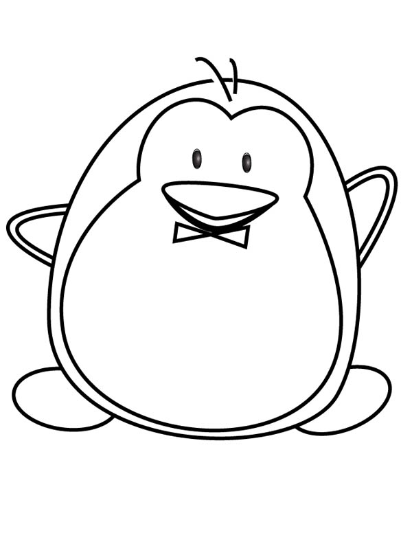 600x776 Cute Baby Penguin Coloring Pages