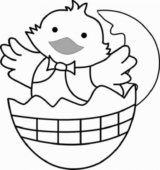 609x650 Easter Coloring Pages Baby Chicks Animal Footprint