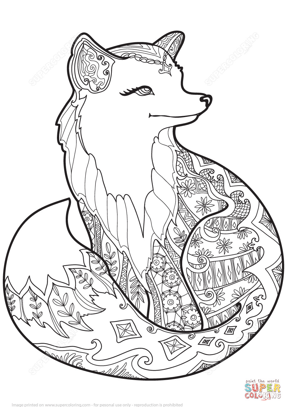 920x1300 Baby Fox Coloring Pages Elegant Fox Mandala Coloring Pages