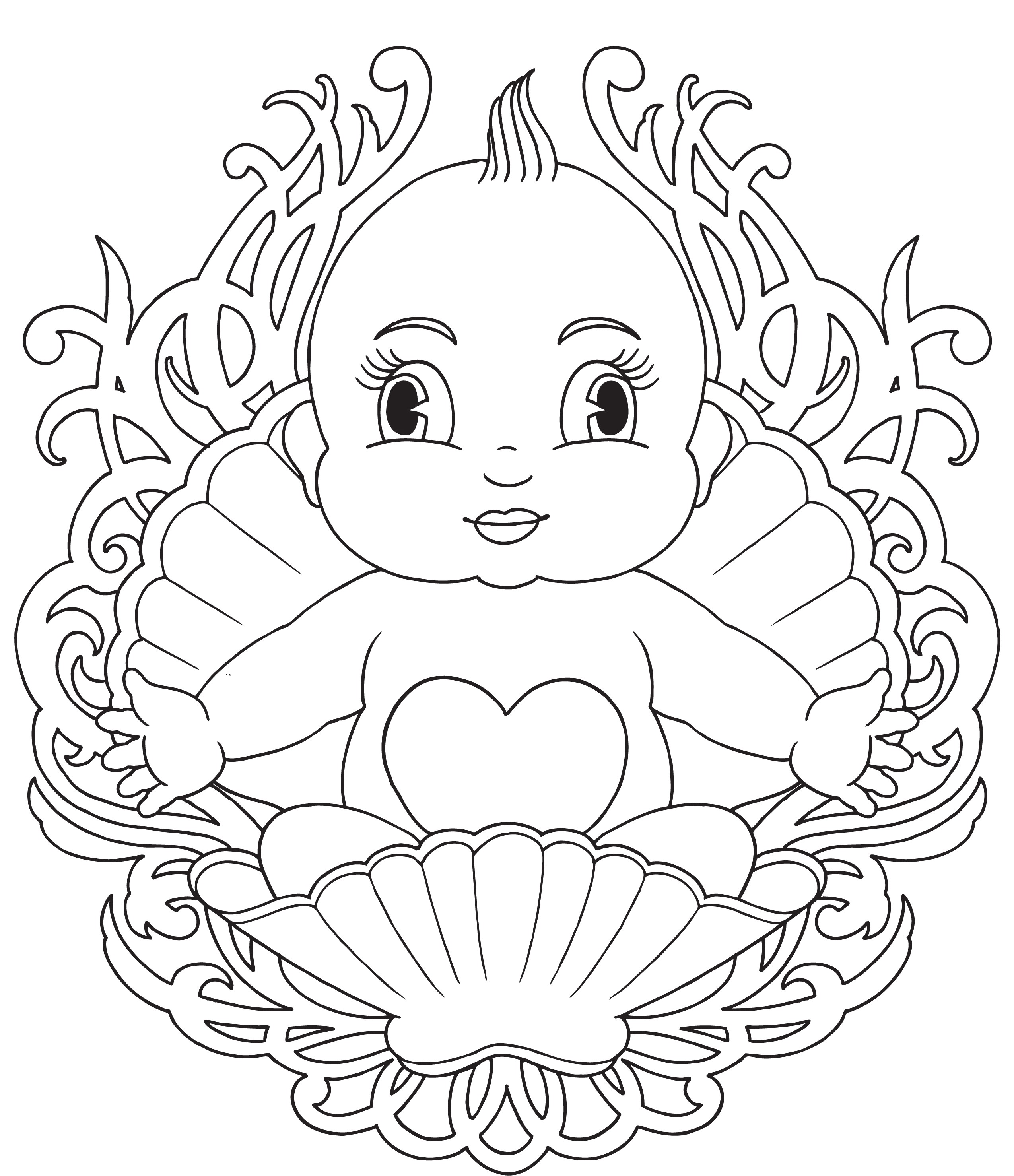 2550x2958 Frozen Coloring Pages Baby Elsa Free Draw To Color