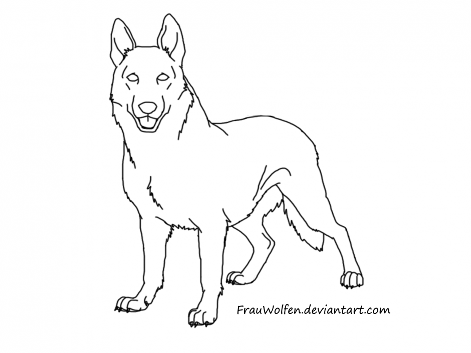 940x705 German Shepherd Coloring Pages To Download And Print For Free