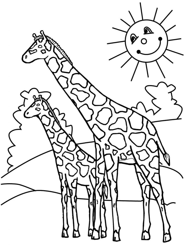 778x1024 Coloring For Kids Marvelous Baby Giraffe Pages Printable