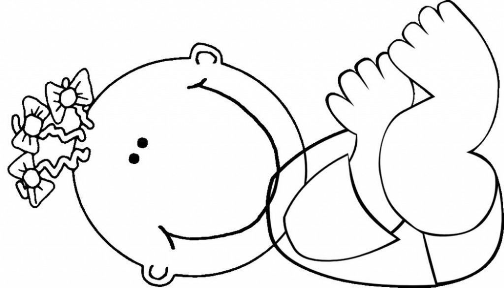 1024x585 Baby Girl Coloring Page Coloring Pages For Free