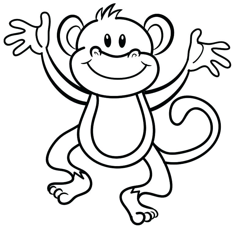 765x744 Baby Monkey Coloring Pages Monkey Coloring Pages Printable Cartoon