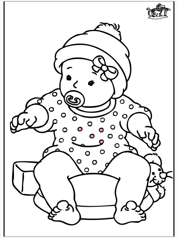Baby Girls Coloring Pages