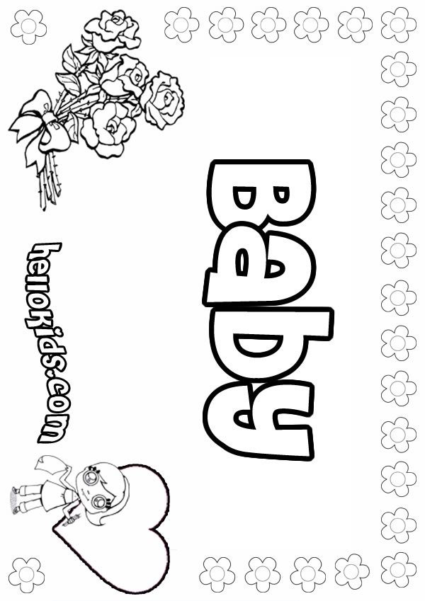 600x849 Baby Coloring Pages