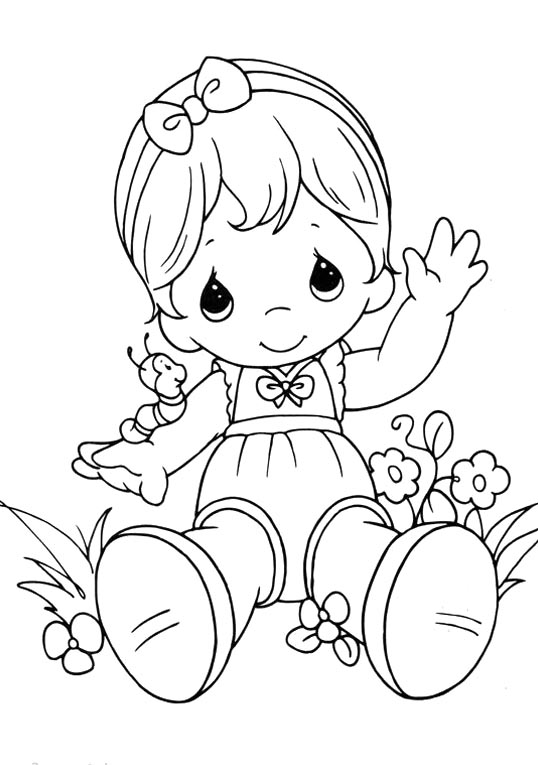 Baby Girls Coloring Pages at GetDrawings | Free download