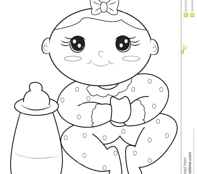 678x600 Printable Baby Girl Coloring Pages For Sheets With Baby Girl