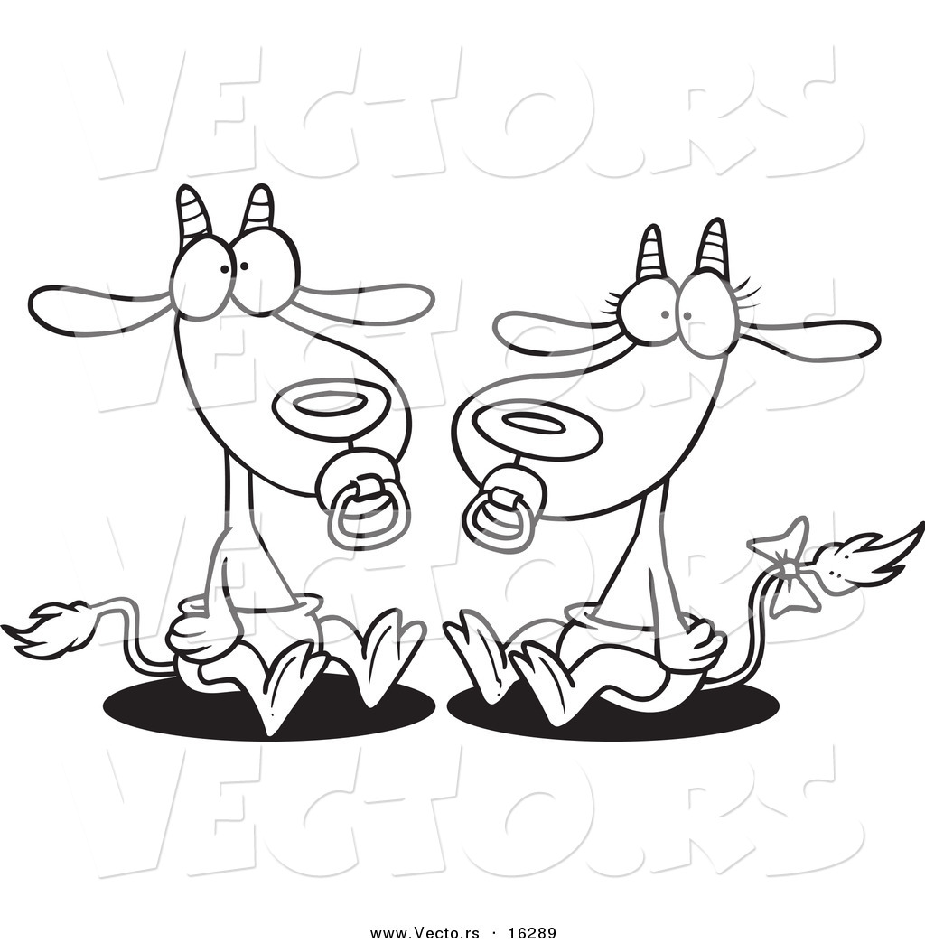 1024x1044 Vector Of A Cartoon Pair Of Baby Goats
