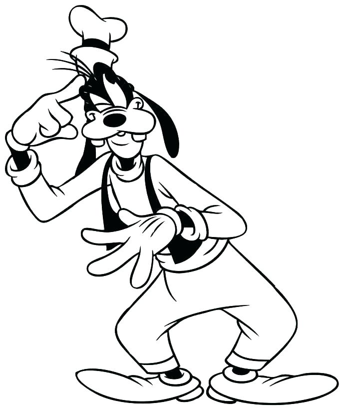 687x820 Goofy Coloring Pages Goofy Coloring Page Funny Turkey Coloring