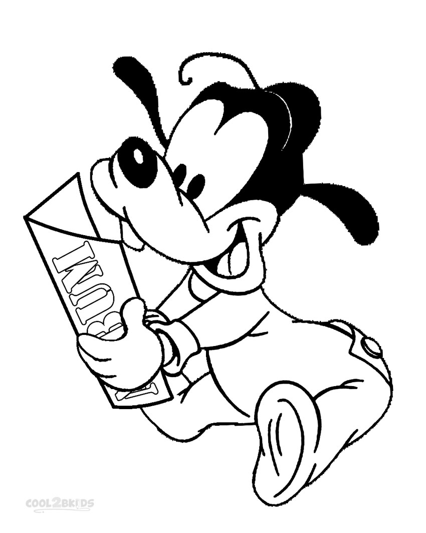850x1063 Printable Goofy Coloring Pages For Kids Baby Goofy