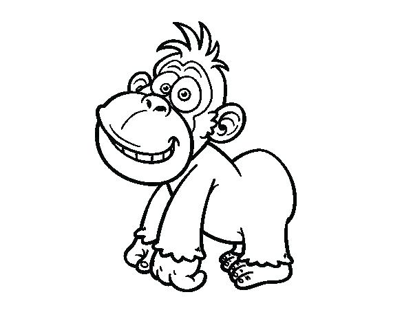 600x470 Monkey Gorilla Coloring Page Image Images Baby Gorilla Coloring