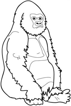 236x355 Gorilla, Mother Gorilla Playing With Her Baby Coloring Page
