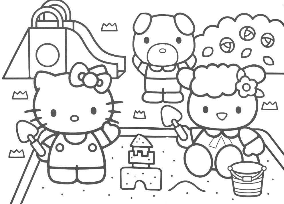 992x713 Baby Hello Kitty Coloring Pages Timykids