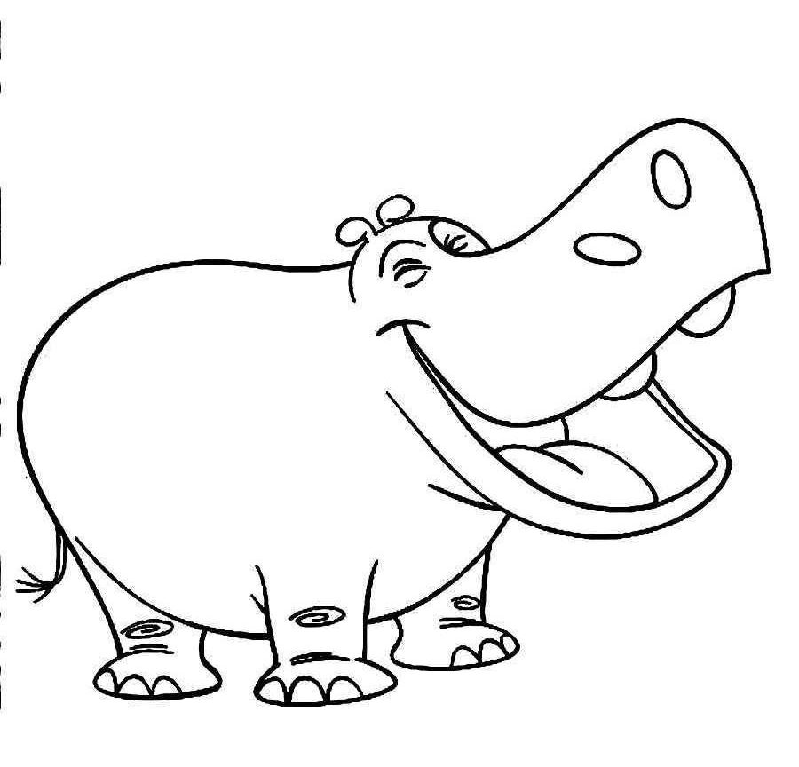 900x864 Cute Baby Hippo Coloring Pages Page For Kids Futpal To Download