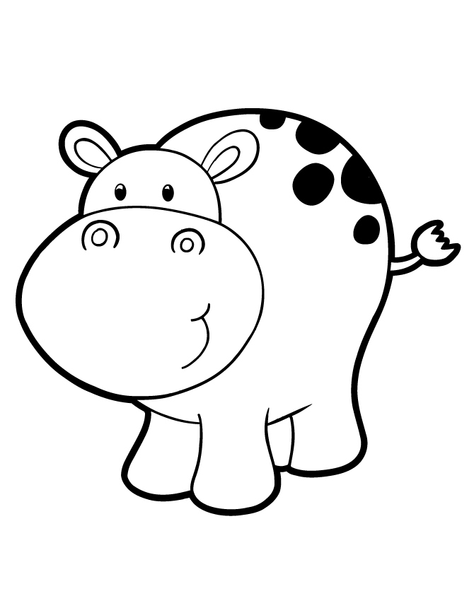 670x867 Hippo Coloring Pages Inspirational Baby Hippo For Kids Coloring