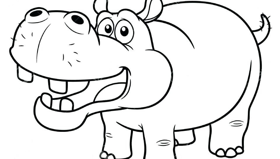 960x544 Hippopotamus Coloring Page Baby Hippo Coloring Pages Cartoon