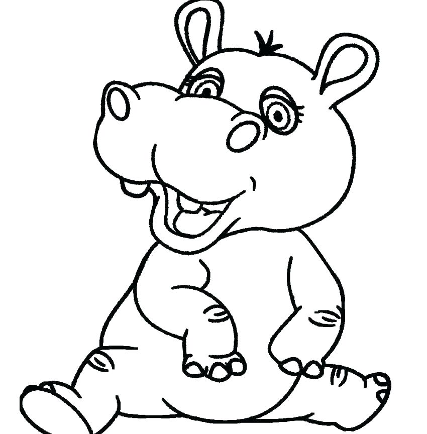 850x864 Hippopotamus Coloring Pages Coloring Page Hippo Coloring Page