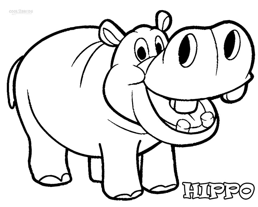 850x682 Printable Hippo Coloring Pages For Kids