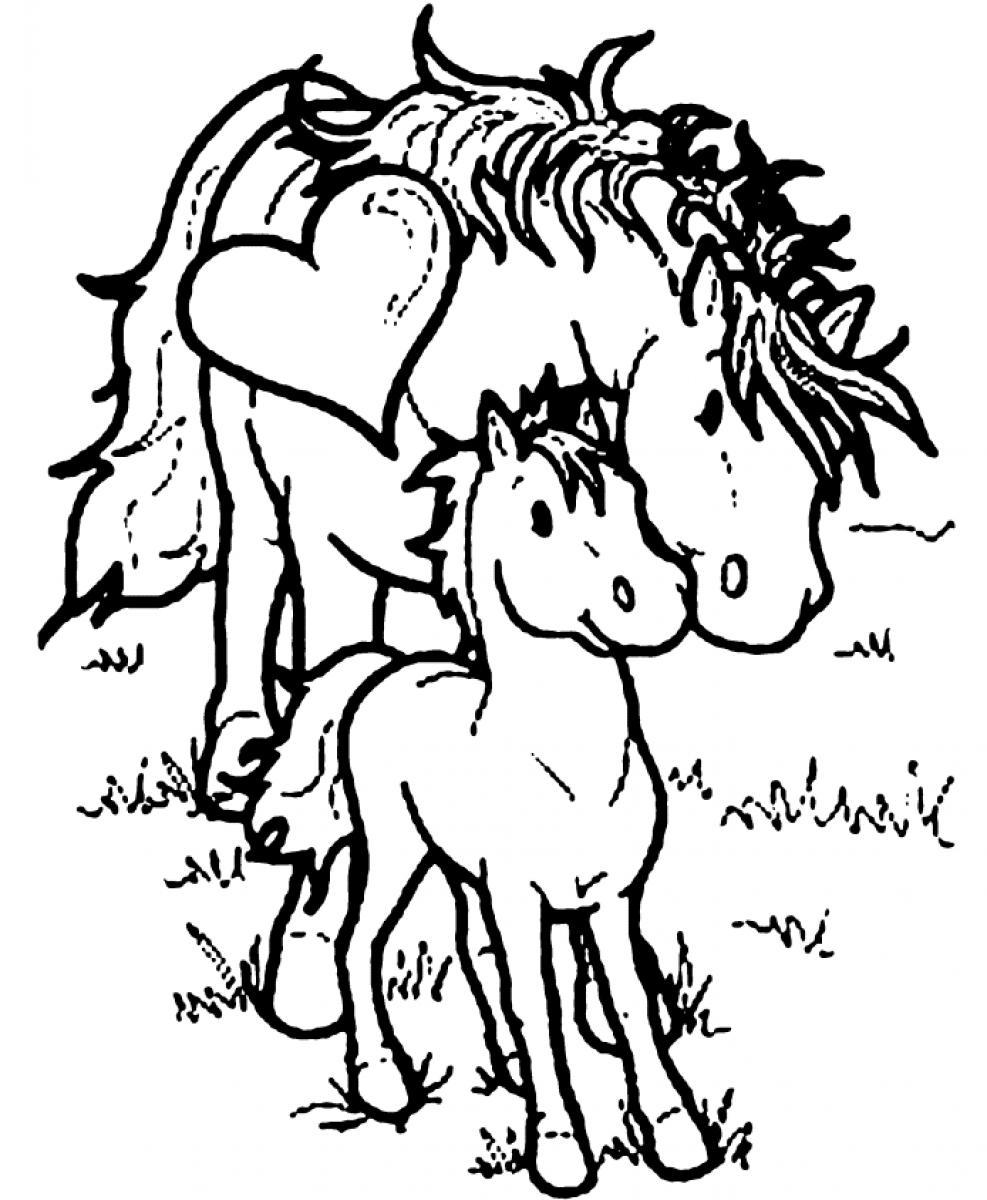 987x1200 Printable Horse Coloring Pages