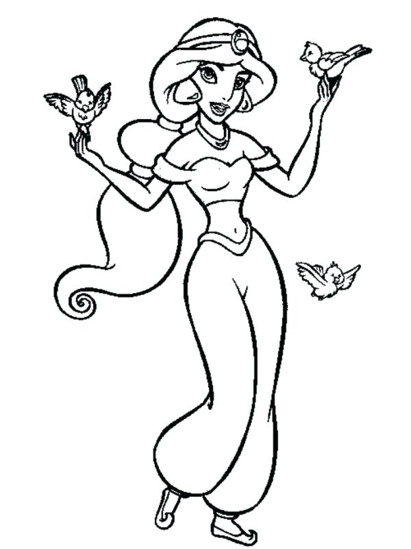600x802 Jasmine Coloring Page Pictures Jasmine Coloring Pages In Picture