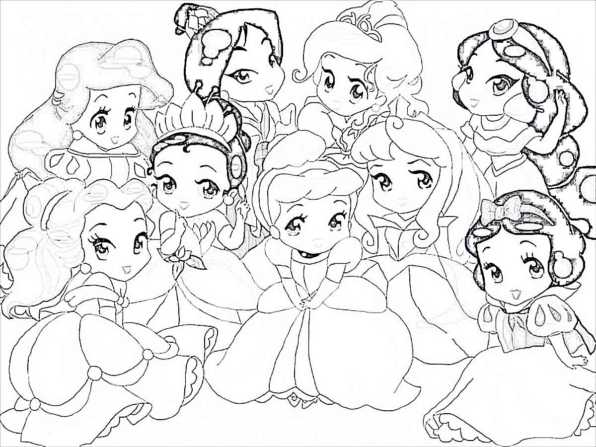 1200x900 Baby Disney Princess Coloring Pages