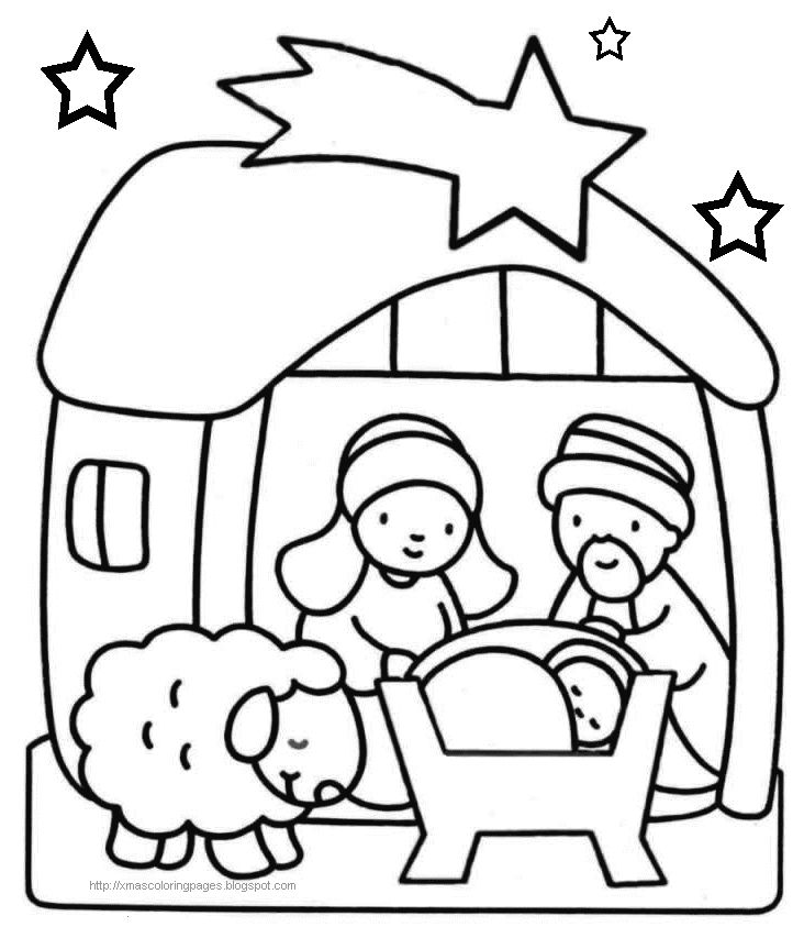 732x853 Jesus Is Born Coloring Pages Newborn Jesus Christmas Coloring