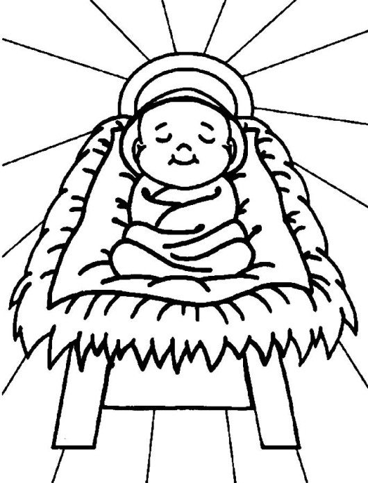 530x695 Virgin Mary And Baby Jesus Religious Christmas Coloring Pages