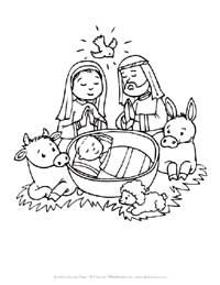 200x259 Baby In Manger Coloring Page Christmas Baby Jesus