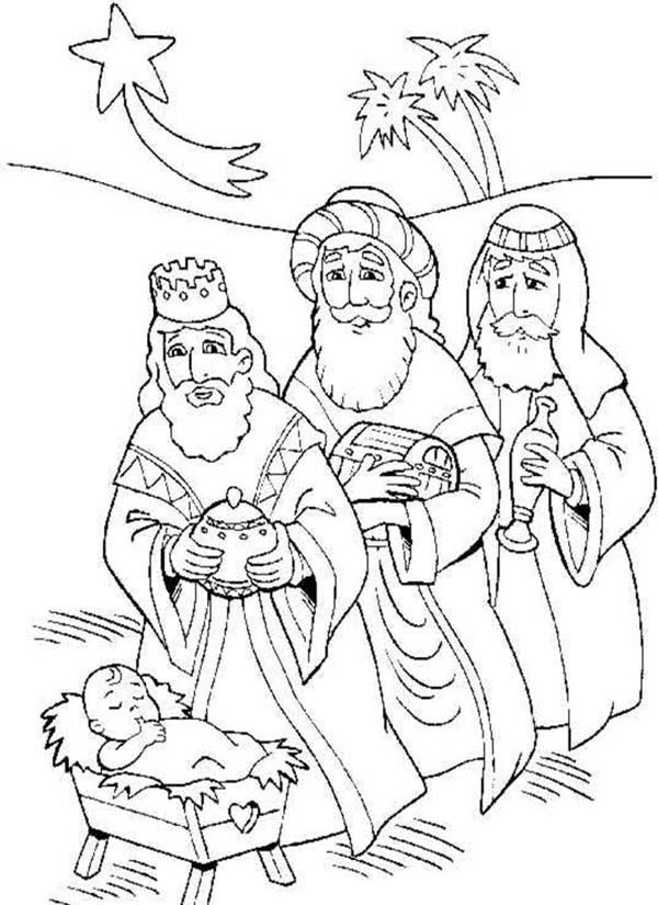 600x825 Three Kings And Baby Jesus Coloring Pages Batch Coloring