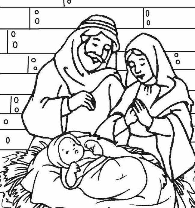 648x689 Baby Jesus Coloring Pages