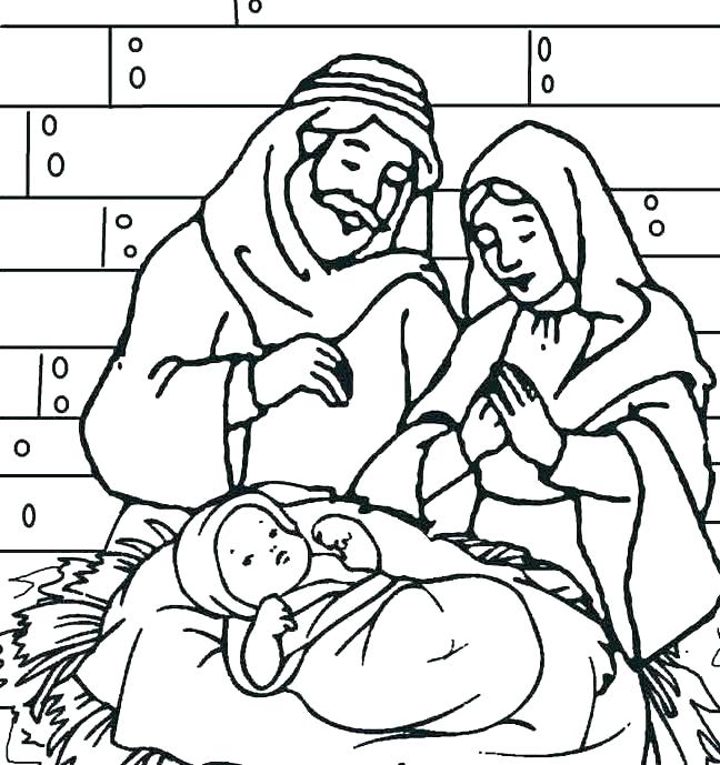 648x689 Baby Jesus Coloring Pages Baby Coloring Pages Baby In A Manger