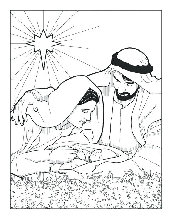 564x732 Baby Jesus Coloring Pictures