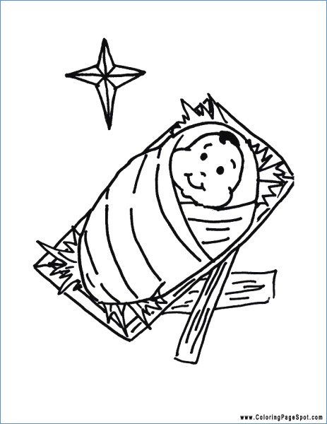 463x600 Baby Jesus Christmas Coloring Pages For Kids