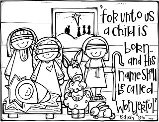 320x246 Christmas Nativity Coloring Page Printables