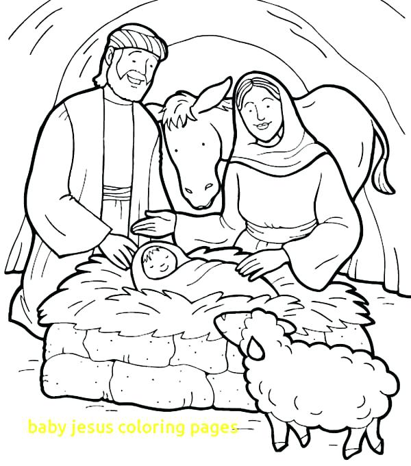 600x680 Jesus Coloring Page Printable Baby Coloring Pages Happy Birthday