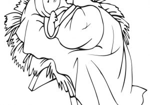 300x210 Ba Jesus In A Manger Coloring Page Free Printable Coloring Pages