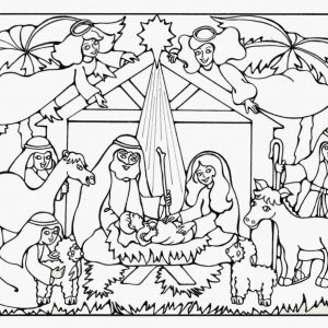 300x300 Coloring Pages For Christmas Jesus New Baby Jesus Manger Coloring
