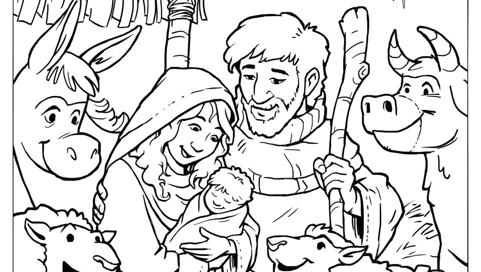 960x544 Coloring Baby Jesus Manger Coloring Page Sheet Pages Nativity