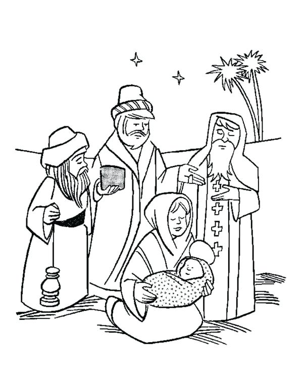 600x754 Baby Jesus Coloring Pages Baby In Manger Coloring Page Coloring