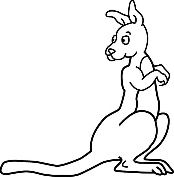 739x750 Free Kangaroo Coloring Pages