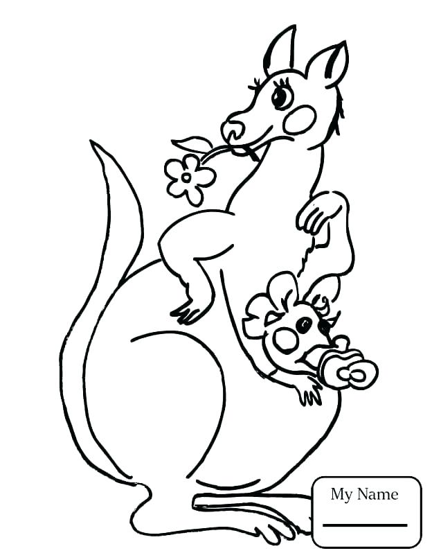 624x808 Printable Kangaroo Coloring Pages For Kids Baby Kangaroo Coloring
