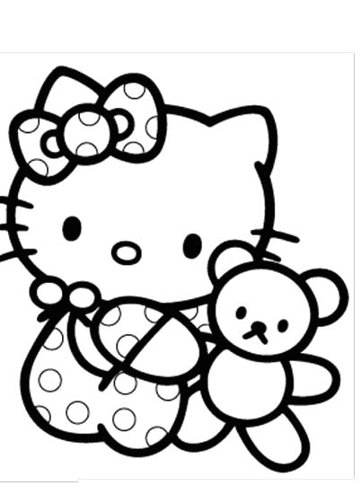 402x550 Baby Hello Kitty Coloring Pages