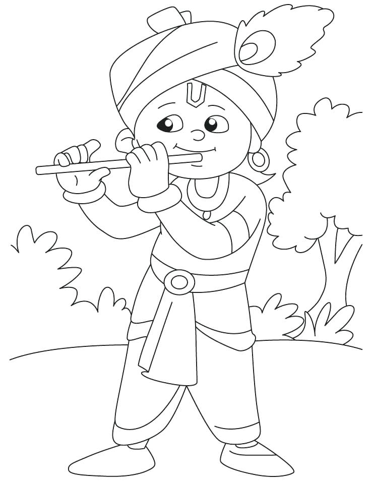 738x954 Krishna Coloring Pages Click To See Printable Version