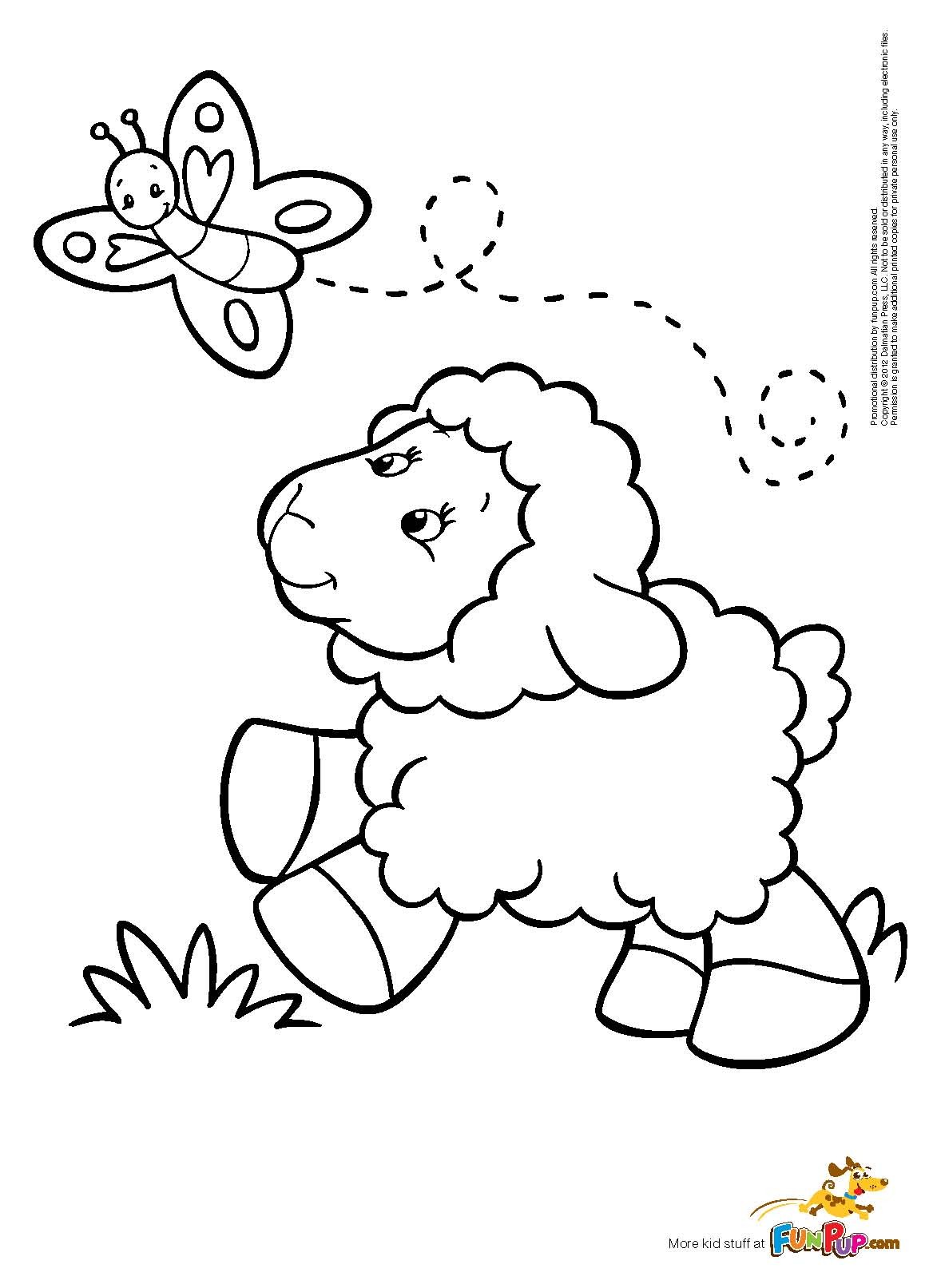 1163x1613 Butterfly Sheep Coloring Page Nanny's Quilts