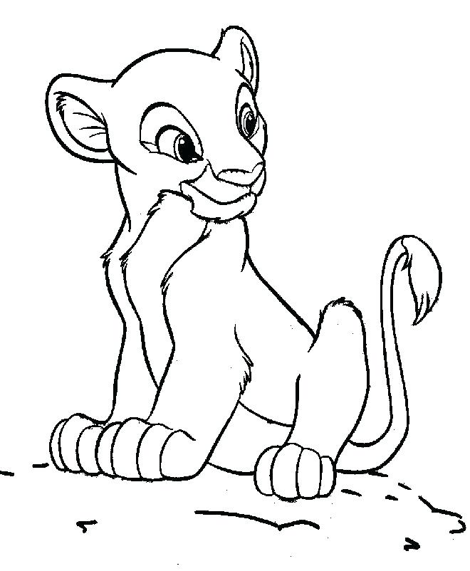 Baby Lion Coloring Pages at GetDrawings | Free download