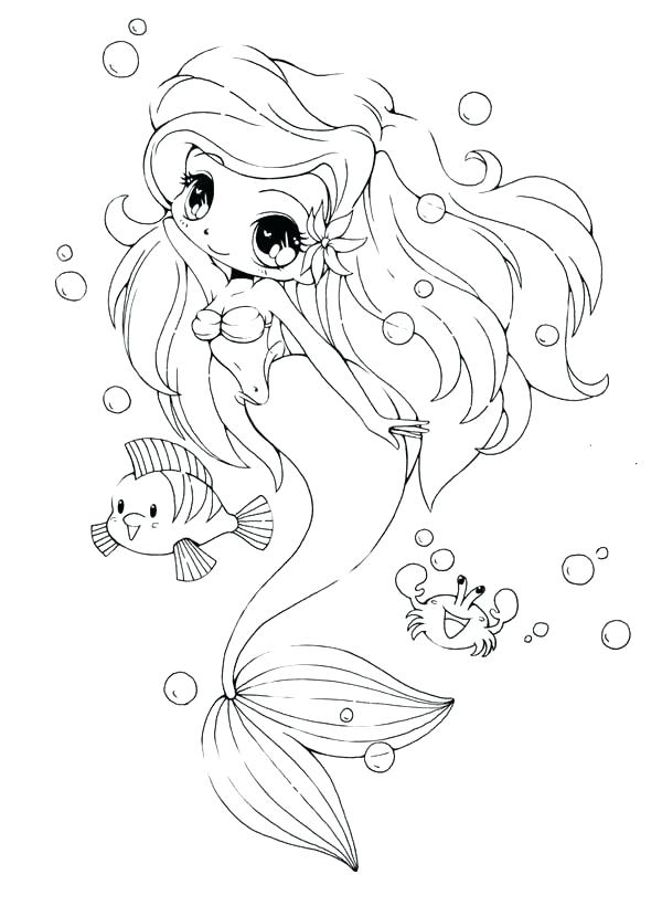 600x820 Coloring Page Mermaid Anime Mermaid Coloring Pages Colors